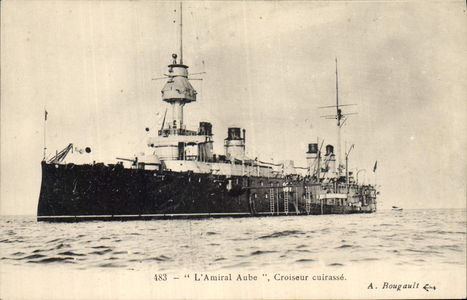 L'Amiral Aube — Croiseur cuirassé — A. Bougault n°483