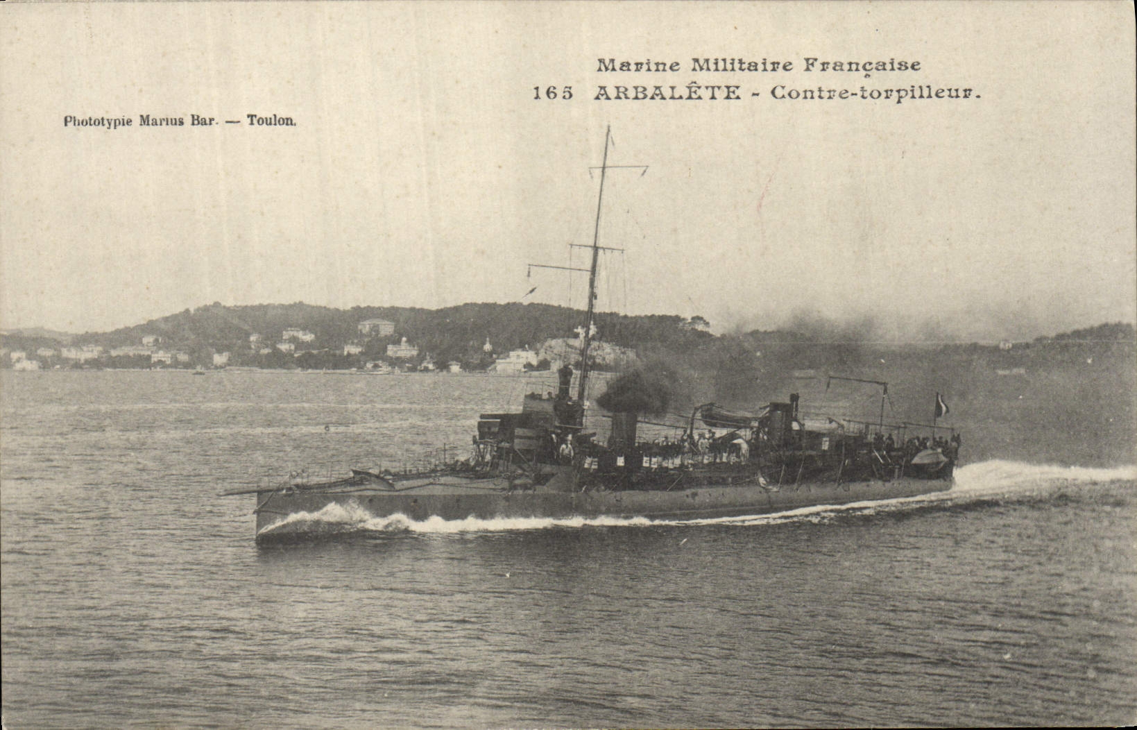 CPA Bateau de Guerre Arbalete Cotnre torpilleur