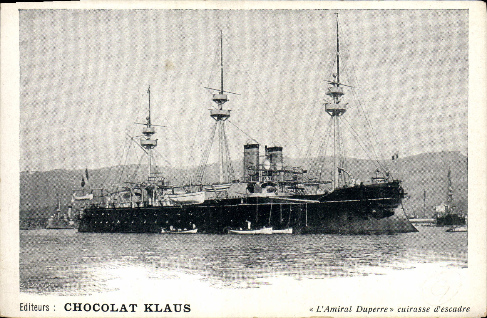 L'Amiral Duperré — cuirasse d'escadre — Editeurs : CHOCOLAT KLAUS