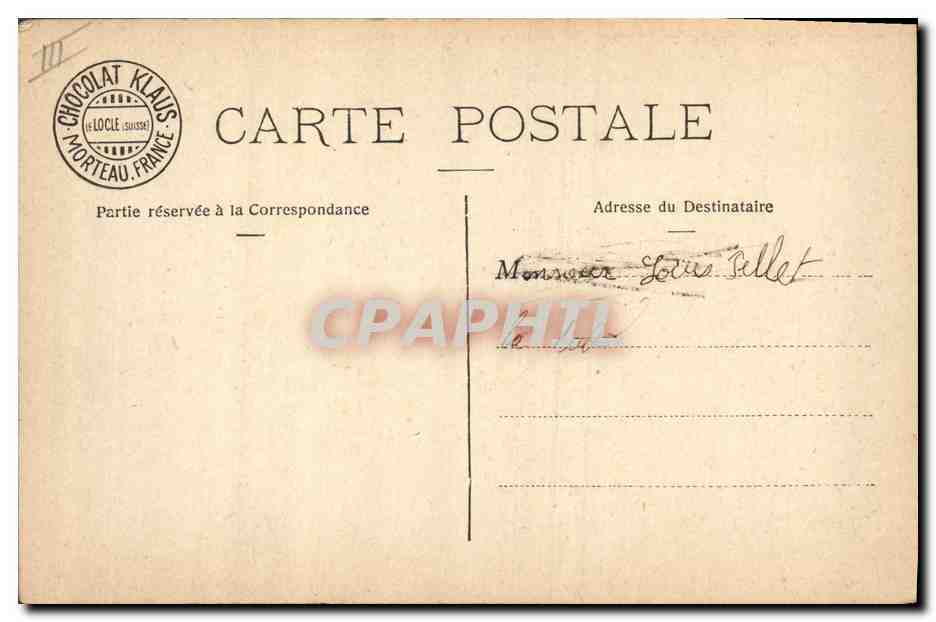L'Amiral Duperré — cuirasse d'escadre — Editeurs : CHOCOLAT KLAUS — Verso