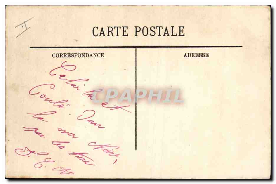 CPA Bateau de Guerre L'amiral Aube — Verso