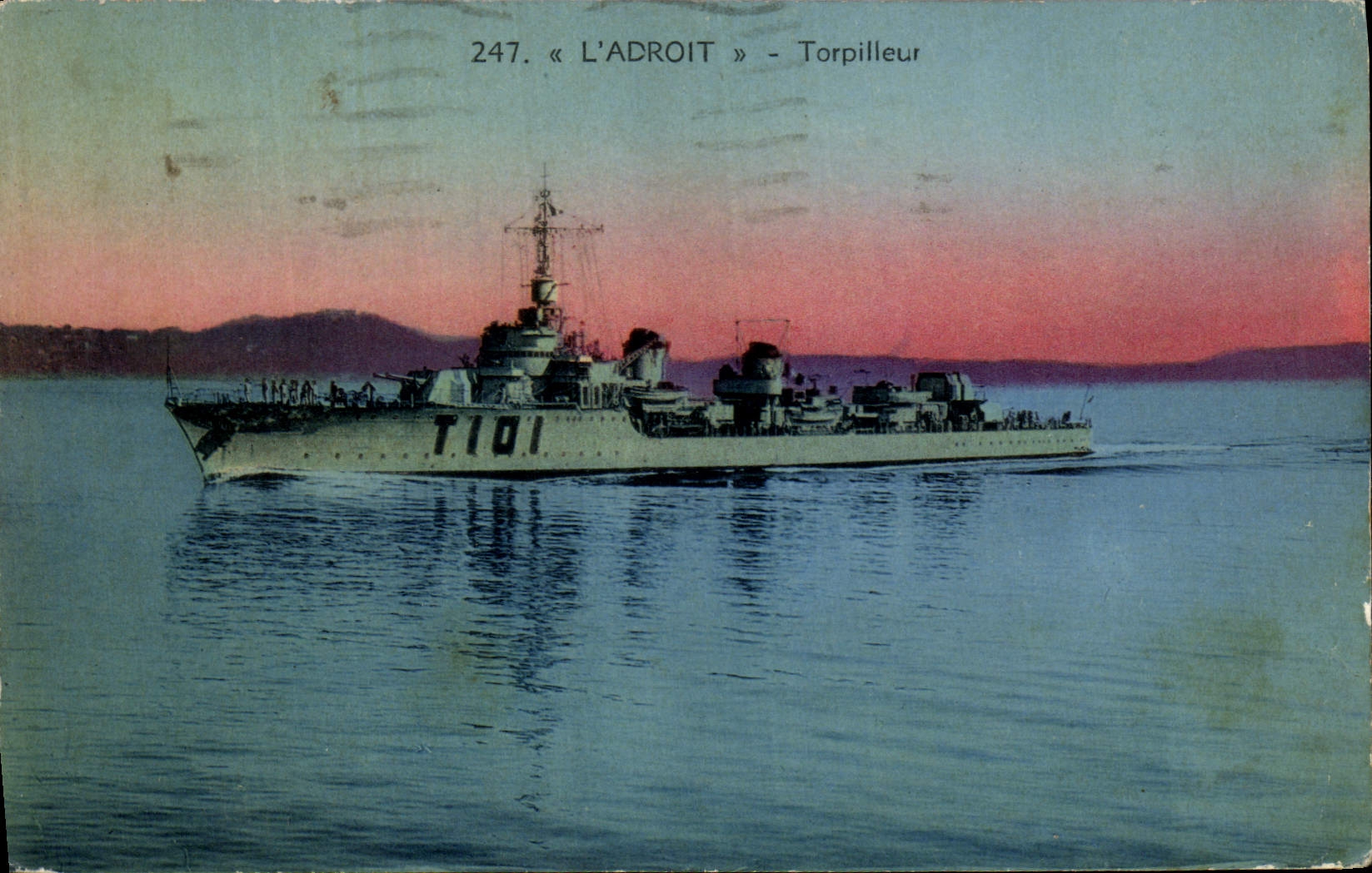 CPA Bateau de Guerre L'Adroit Torpilleur
