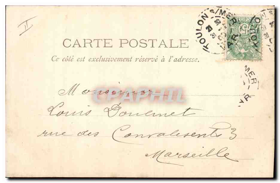 CPA Bateau de Guerre L'Argonaute Torpilleur de 1ere classe — Verso