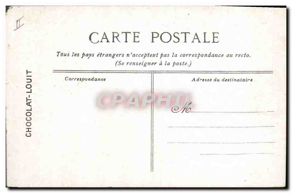 CPA Bateau de Guerre L'Amiral Aube — Verso