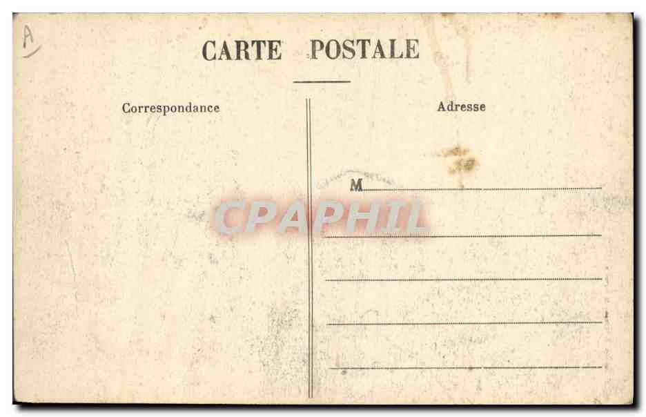 CPA Bateau de Guerre Saint Nazaire Le cuirasse Amiral Aube — Verso