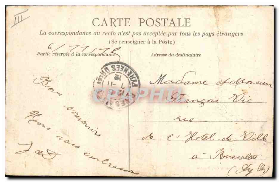 CPA Bateau de Guerre Amiral Aube Croiseur Cuirasse  — Verso