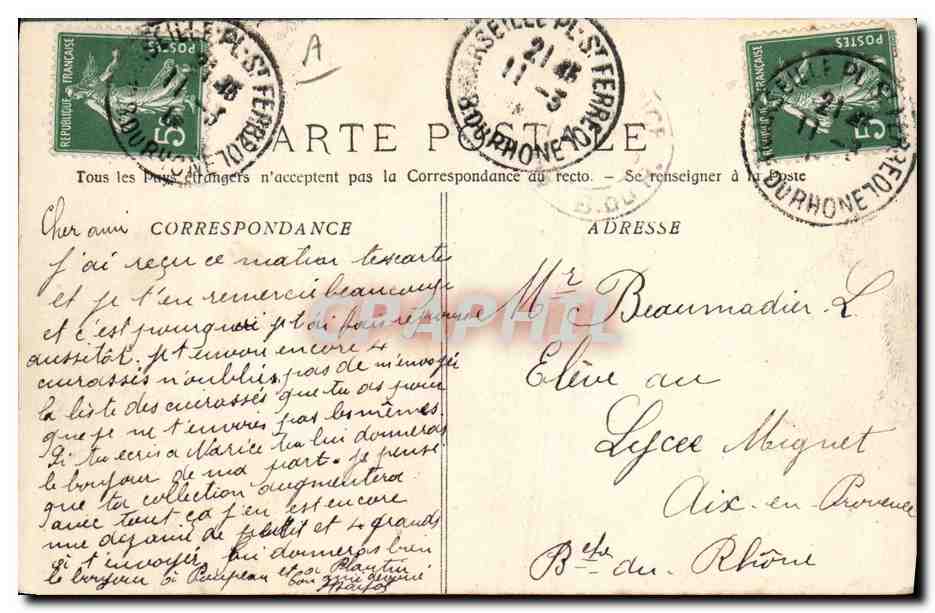 L'Amiral Baudin — Cuirassé à tourelles — A. Bougault n°539 — Verso