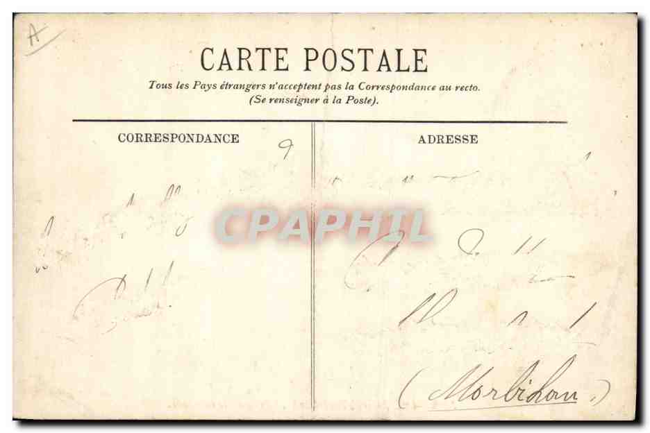 L'Amiral Tréhouart — Garde-Côte cuirassé — A. Bongault, n° 520 — Reverso