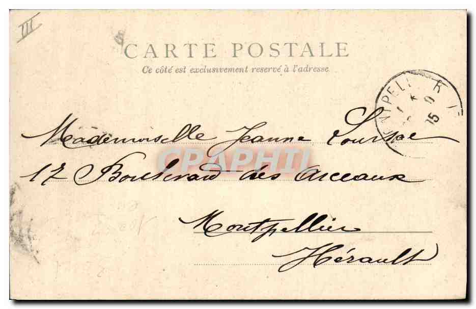 CPA Bateau de Guerre Amiral Charner — Verso