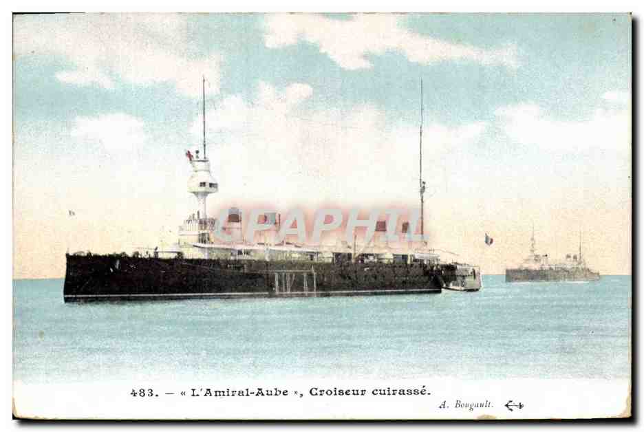 L'Amiral-Aube — Croiseur cuirassé — A. Bougault, n° 483