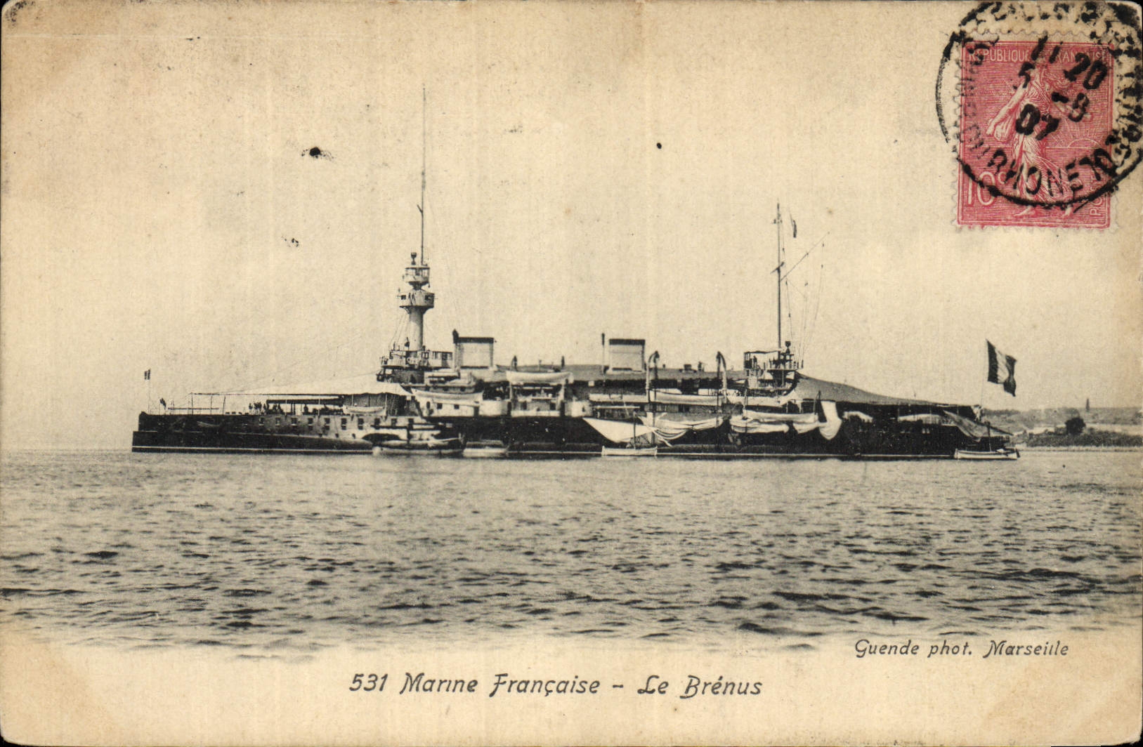 CPA Bateau de Guerre Le Brenus