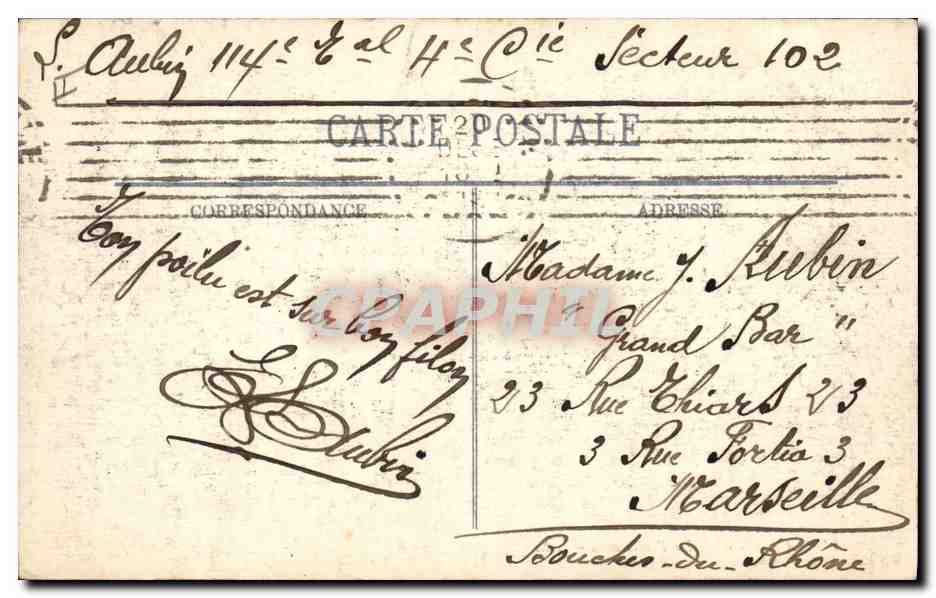 CPA Prefecture Amiens — Verso