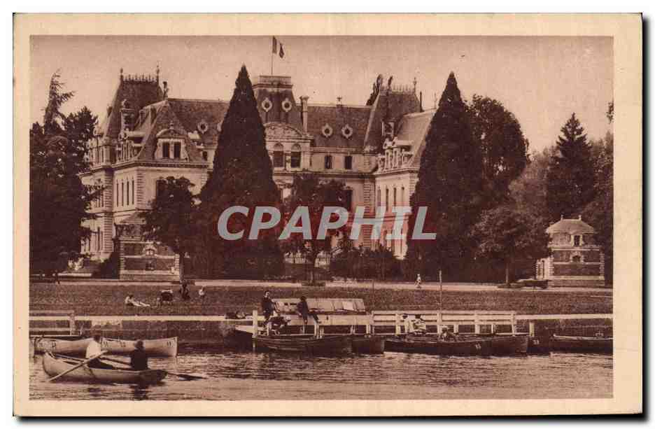 CPA Prefecture Annecy Barques Bateaux
