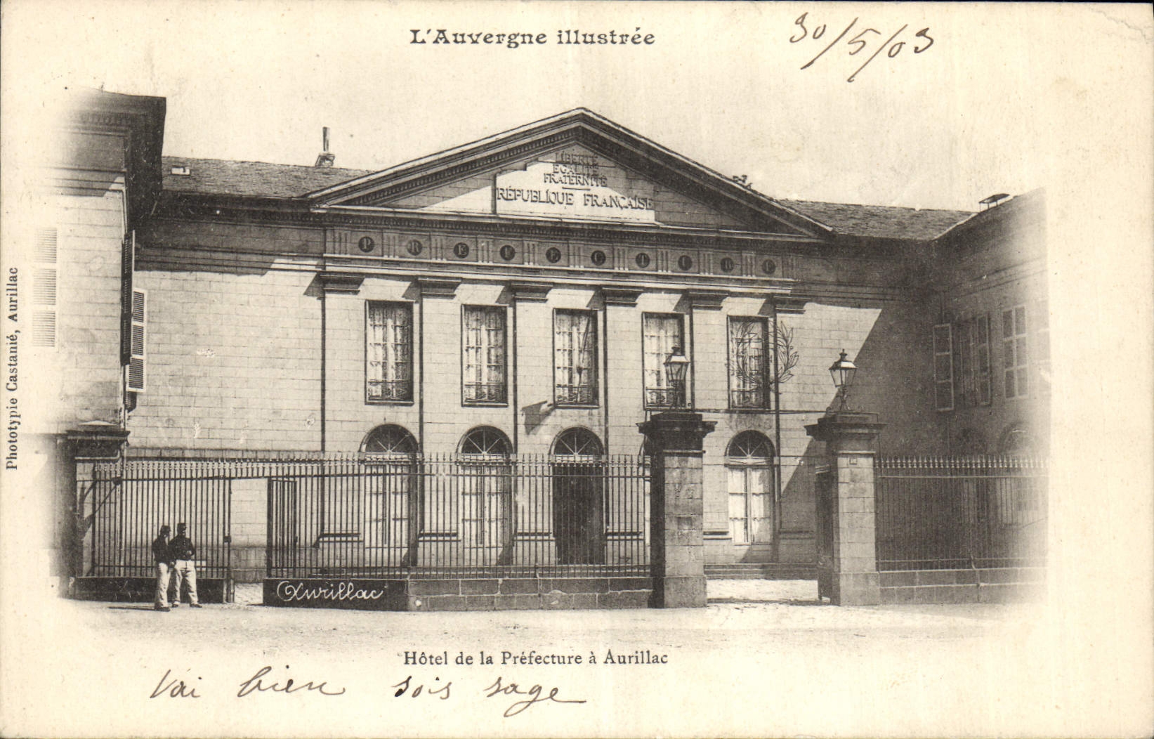 CPA Prefecture Auvergne Hotel de la Prefecture a Aurillac 