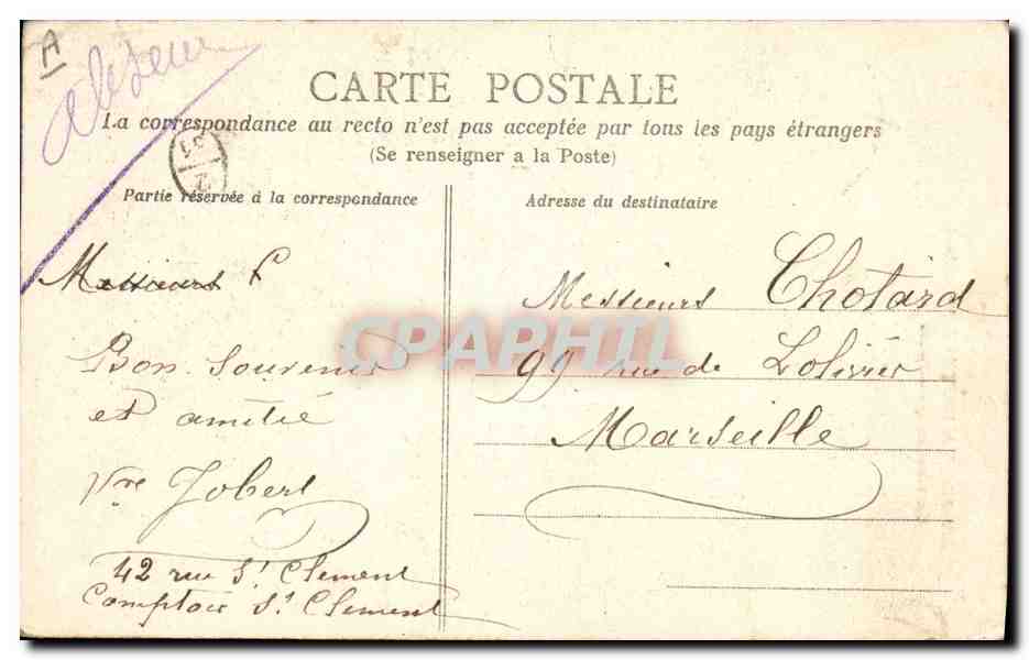 CPA Folklore Jeune fille de Sarzeau Morbihan Costume des grands jours — Verso