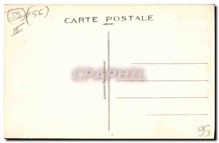 CPA Folklore Jeunes filles de Saint Gildas de Rhuys — Verso