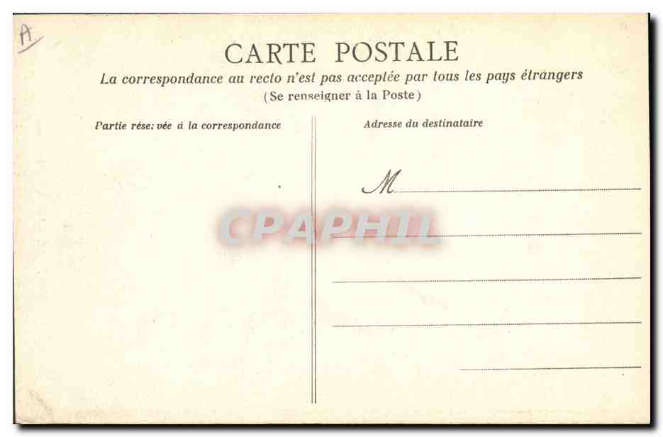 CPA Folklore Jeune fille d'Auray — Verso