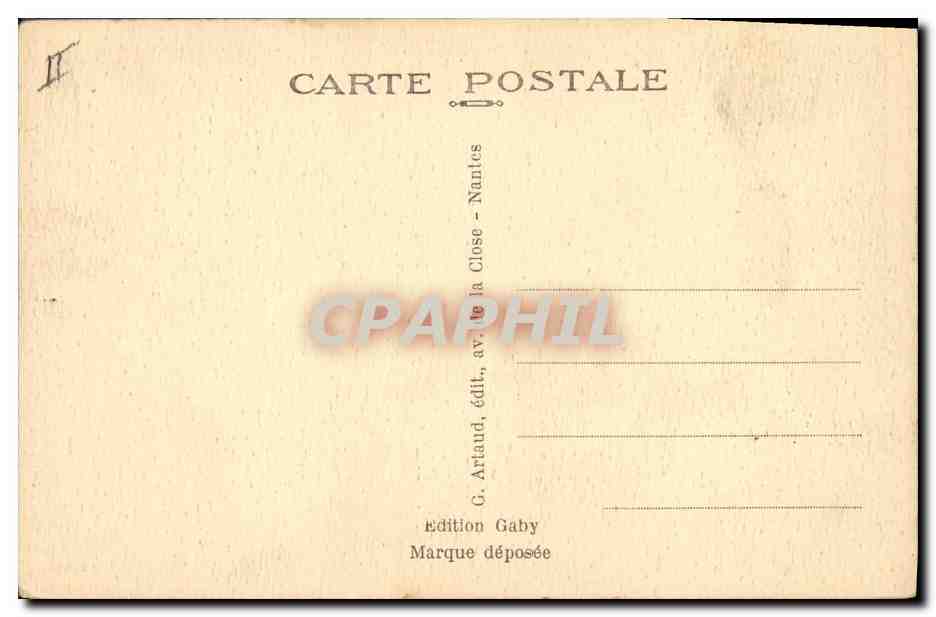 CPA Folklore Petit garcon et fillette des environs d'Auray — Verso