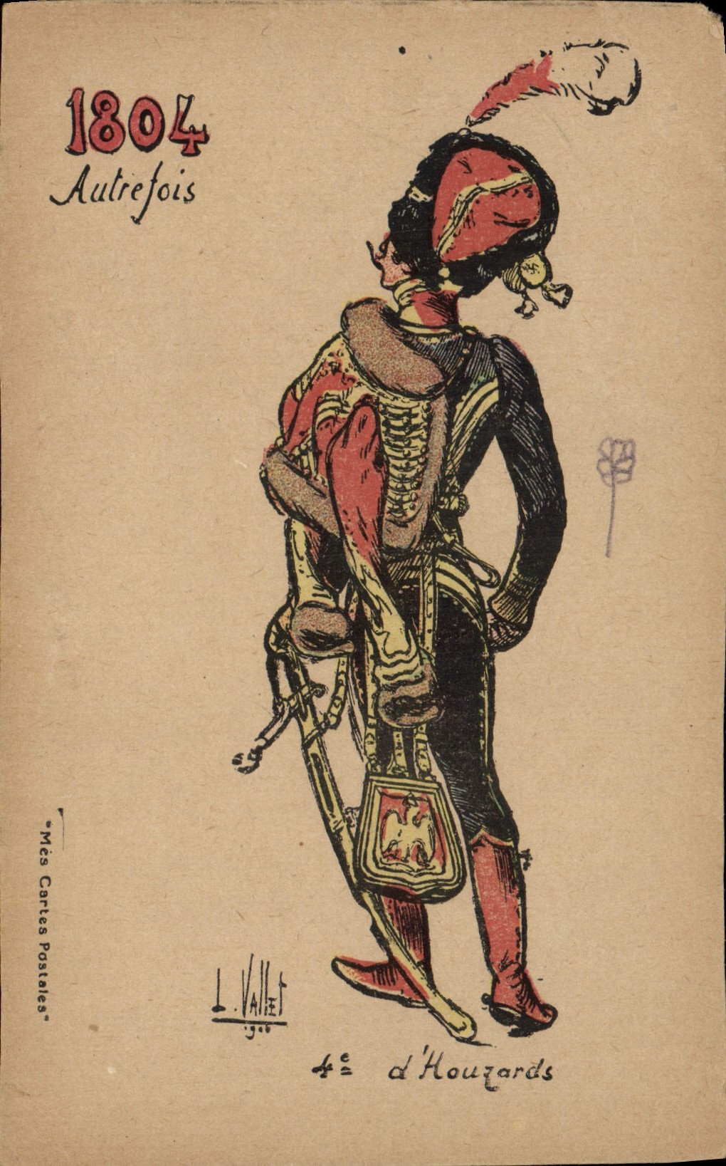 CPA Militaria 1804 4eme Hussards Autrefois