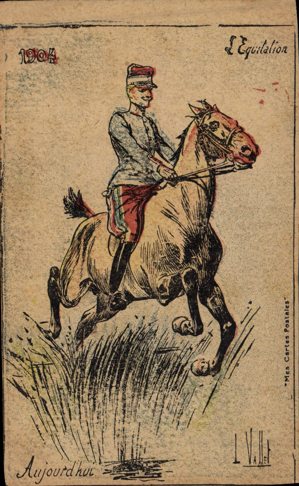 Équitation — 1904 — I. VALLET — 'Mes Cartes Postales'