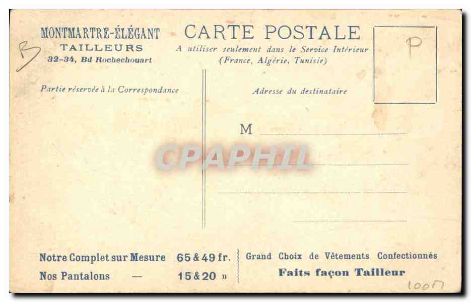 CPA Militaria Femme Vllet — Rückseite