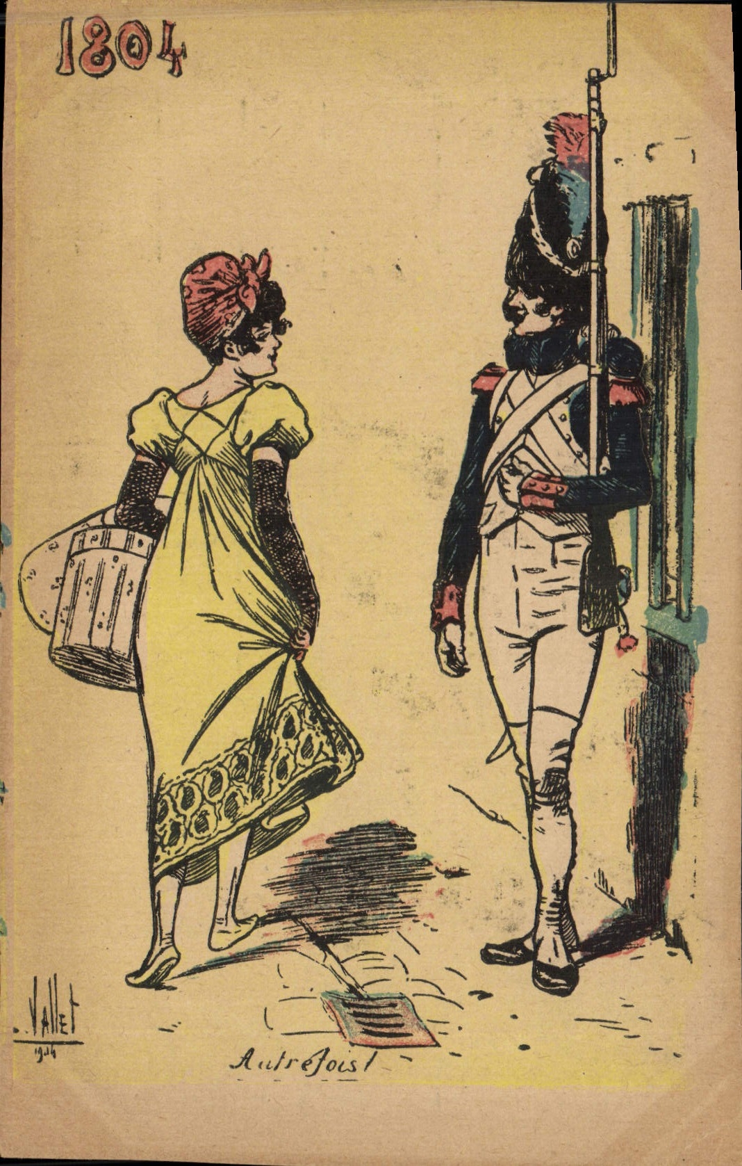 CPA Militaria 1804 Autrefois Femme