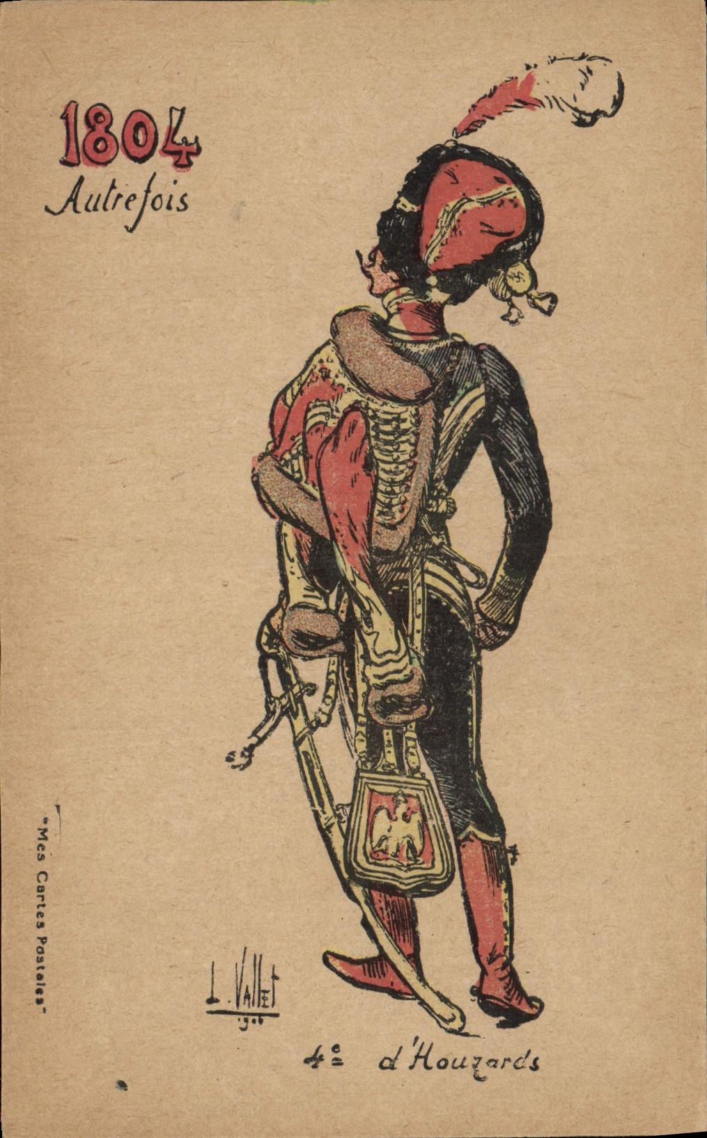 CPA Militaria 1804 Autrefois 4eme Hussards