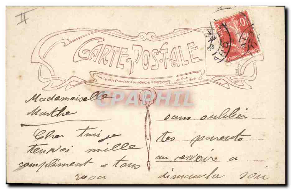 CPA Mine Mines Mineur Ste Barbe  — Rückseite