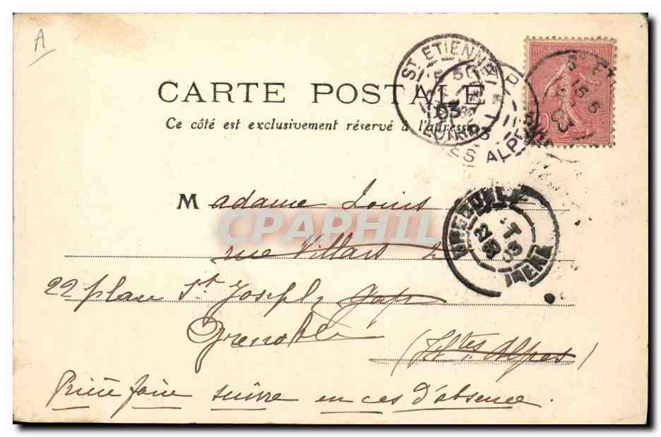 CPA Mine Mines Saint Etienne Puits Marinoni ou la mine aux mineurs — Rückseite