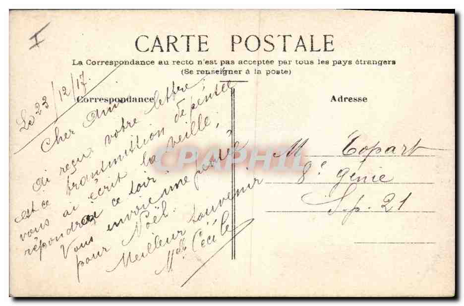 CPA Fantaisie (dessin a la main) Fleurs — Rückseite