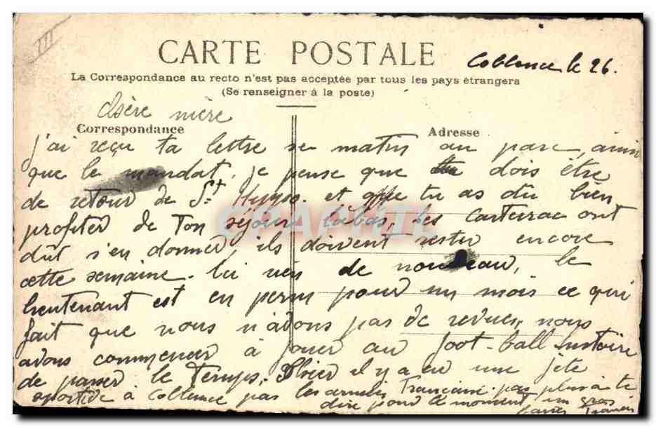 La soupe — caricature militaire — éditeur inconnu — Achterkant