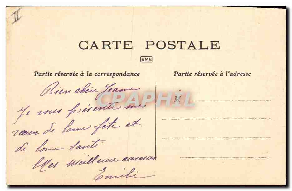 Blumen- und Vogelbouquet — Frohe Feier — Verlag: Postes du Monde, Nr. 150 — Rückseite