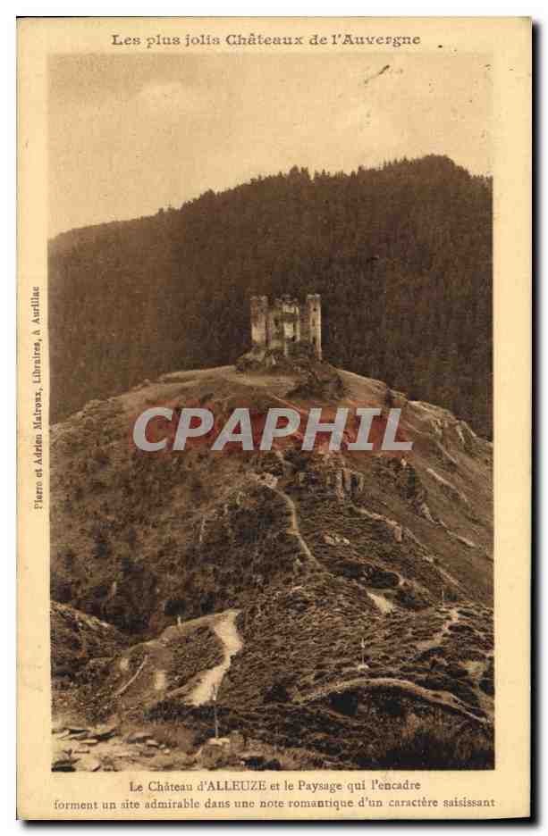 CPA Chateau d'Alleuze et la paysage qui l'encadre Auvergne