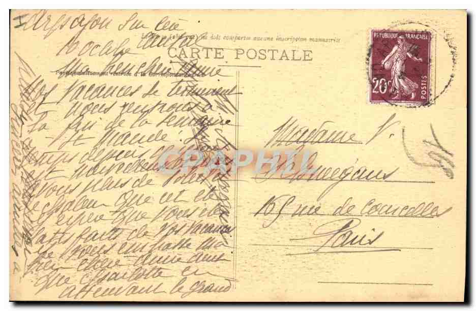 CPA Chateau d'Alleuze et la paysage qui l'encadre Auvergne — Rückseite