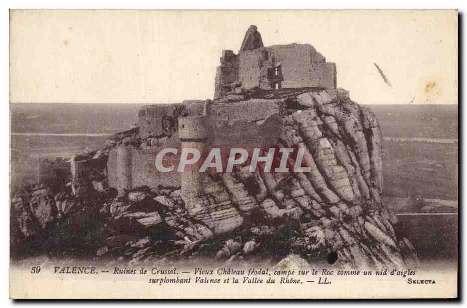 CPA Chateau Valence Ruines de Crussol 