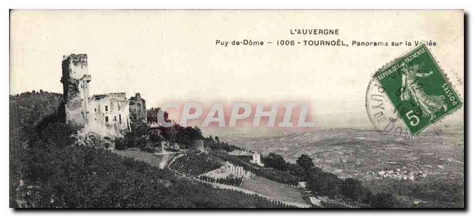 CPA Chateau Tournoel Panorama sur la vallee Auvergne
