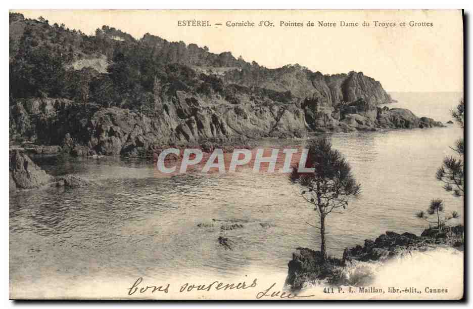 CPA Grotte Grottes Corniche d'or Pointes de Notre Dame du Troyes et Grottes Esterel 