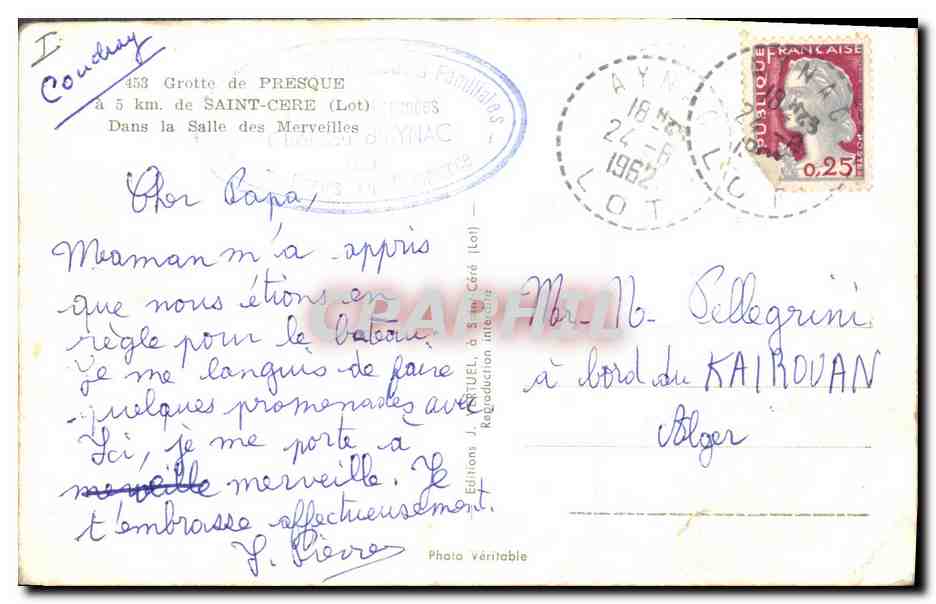 Grotte de Presque — Salle des Merveilles — Éditions J. Vartuel — Reverso