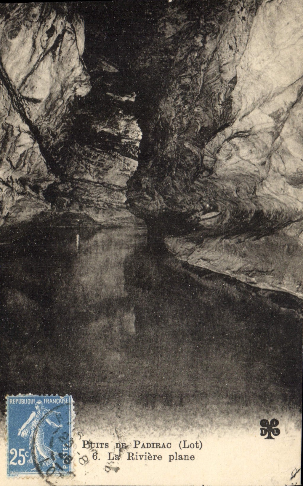 Puits de Padirac (Lot) — La Rivière plane — Éditeur inconnu, n°6