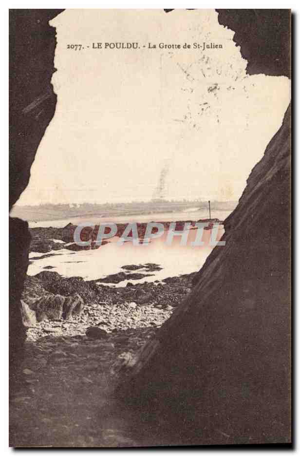 Le Pouldu - La Grotte de St-Julien — CPA n°2077, éditée par une imprimerie locale