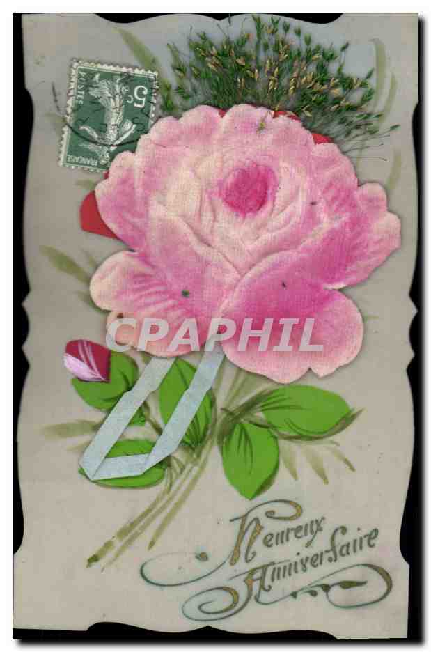 Rose — Anniversaire — sans éditeur ni numéro visible