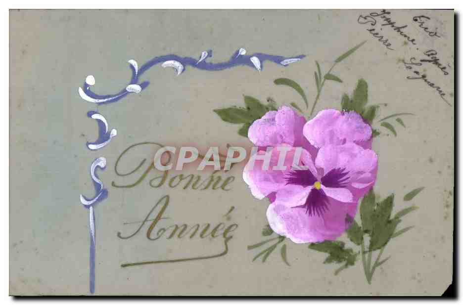 CPA Fantaisie Carte transparente Fleurs 