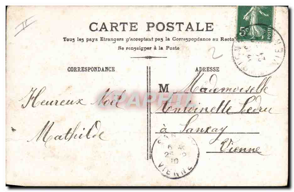CPA Fantaisie Pere Noel — Rückseite