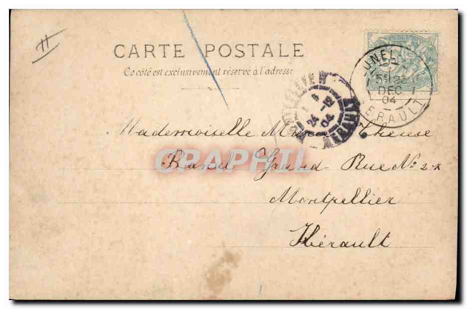 Noël — Père Noël et enfants — H. Manuël, Paris, n° 106/2 — Verso