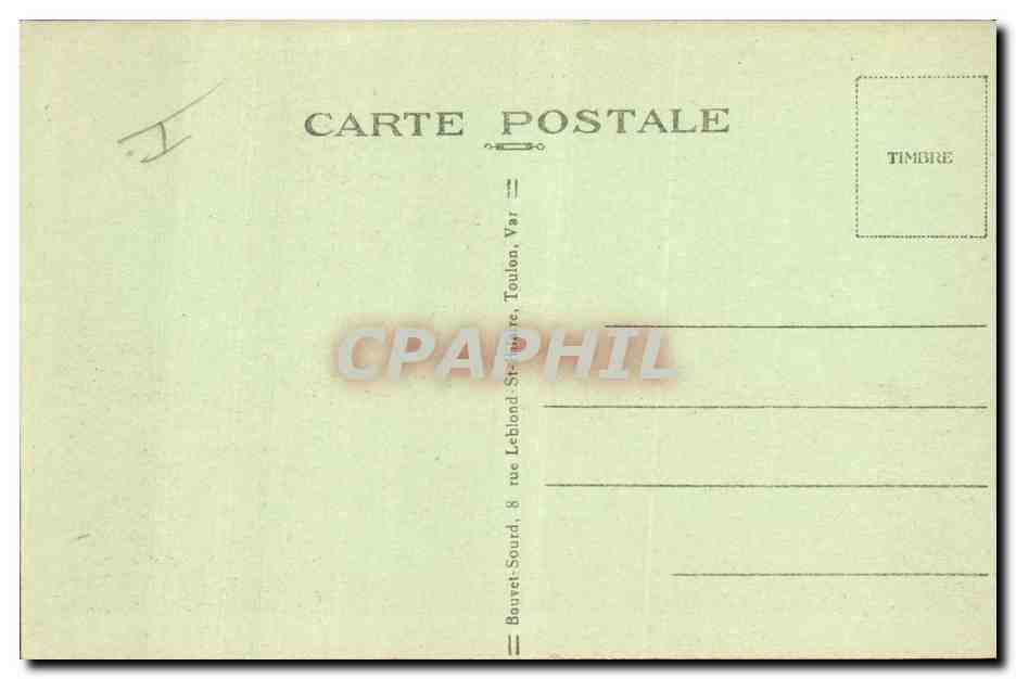 CPA Bateau de Guerre Bretagne Cuirasse — Verso