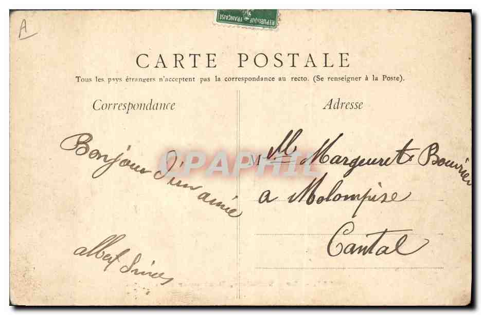 CPA Bateau de Guerre La Baliste Destroyer d'escadre  — Verso