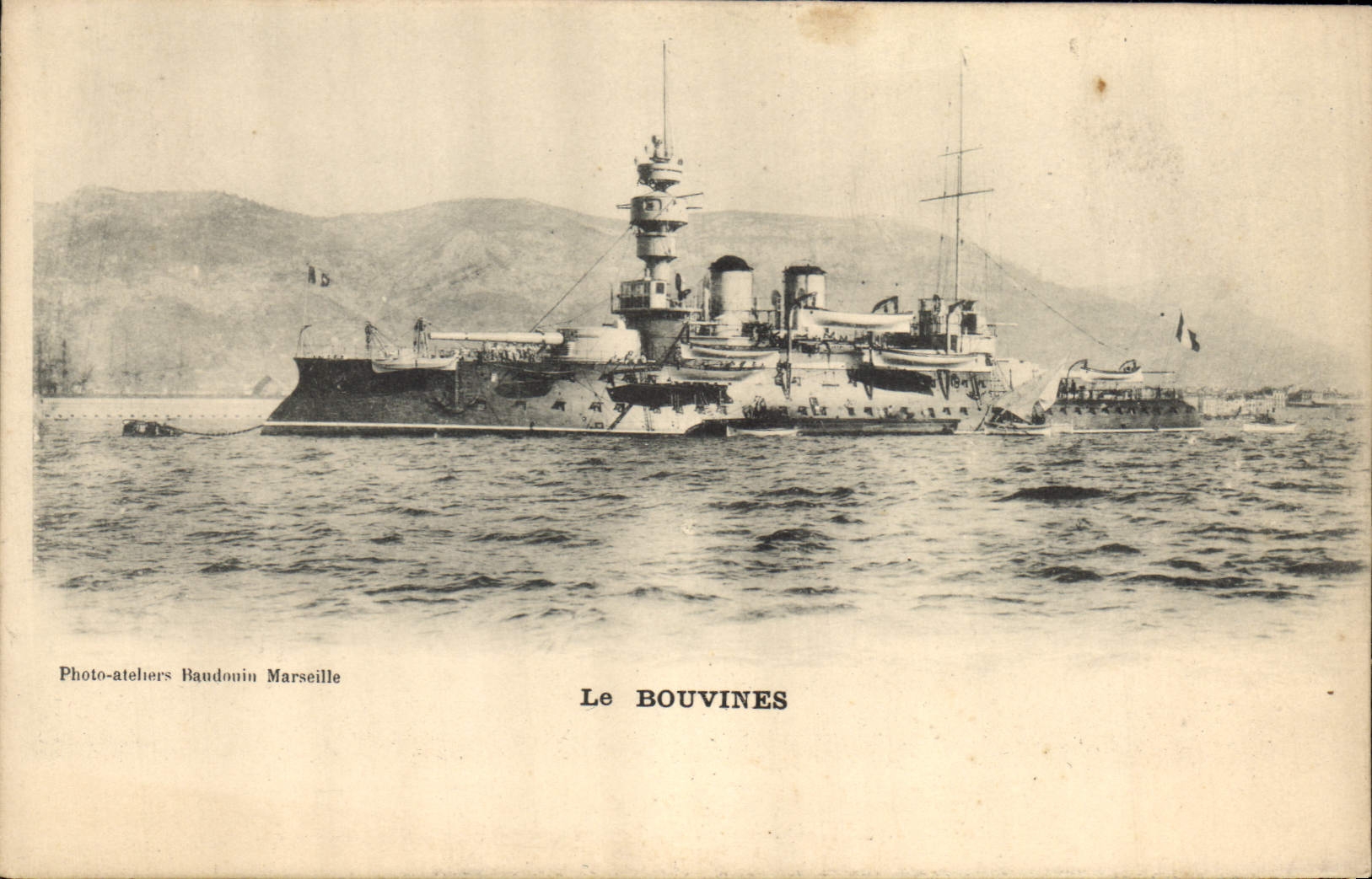 Le Bouvines — Bateau de guerre — Photo-ateliers Baudonin Marseille