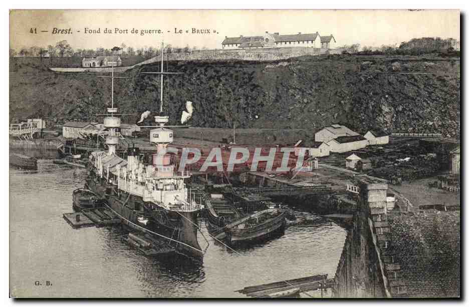 Brest - Fond du Port de guerre - Le « Bruix » — G. B.