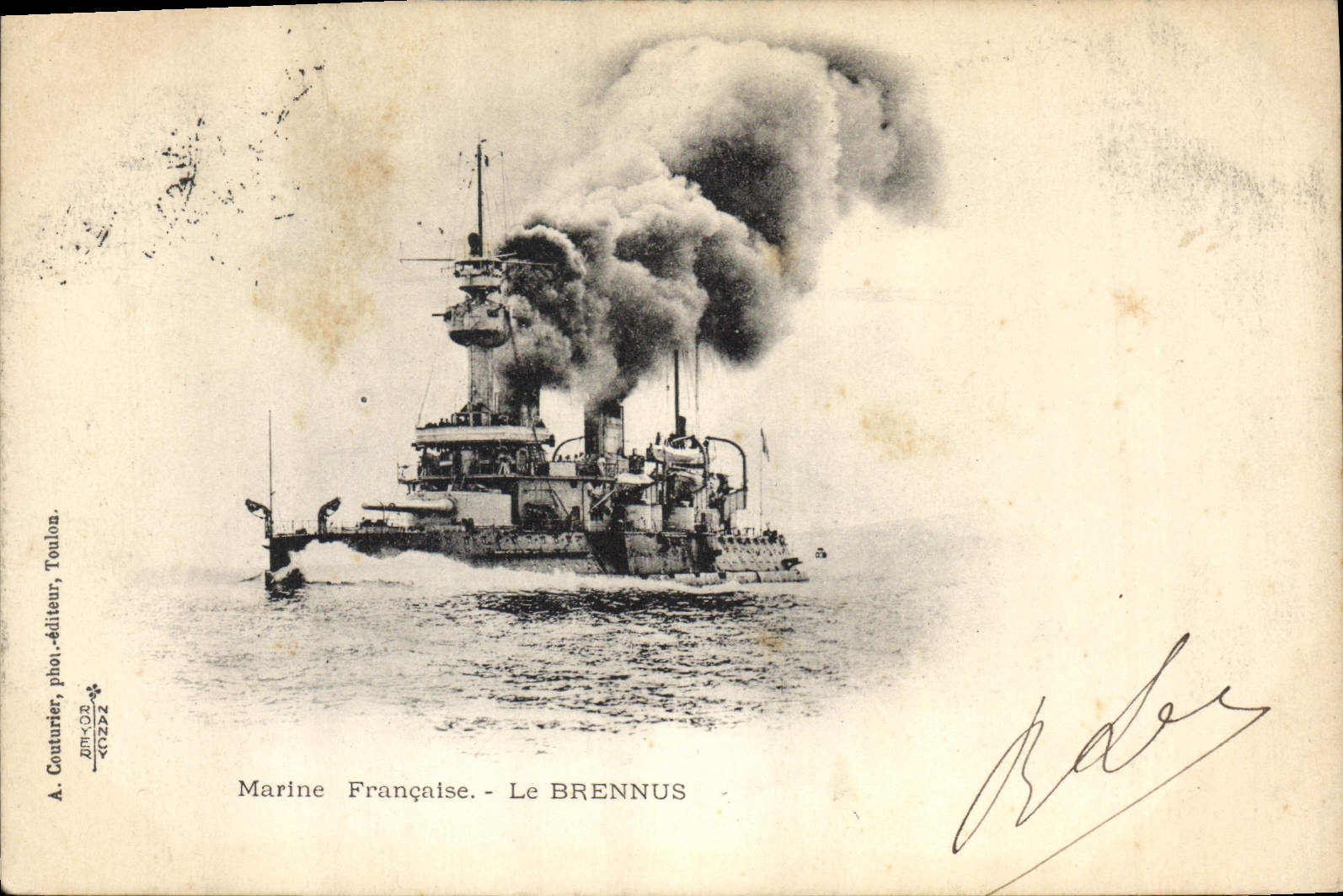 Marine Française - Le BRENNUS — A. Couturier, phot-éditeur, Toulon, n°4222