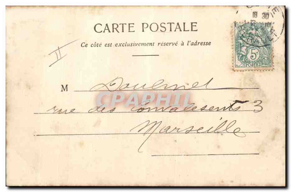 CPA Bateau de Guerre Cette Escadre Le Brennus — Verso